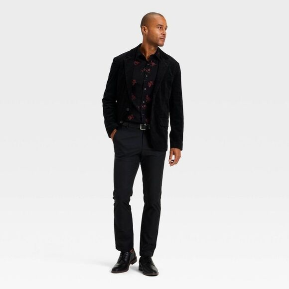 Open Box - Goodfellow & Co - Men's Velvet Sports Blazer - Goodfellow Black - Picture 3 of 3